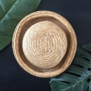 VINTAGE STRAW BUCKET HAT